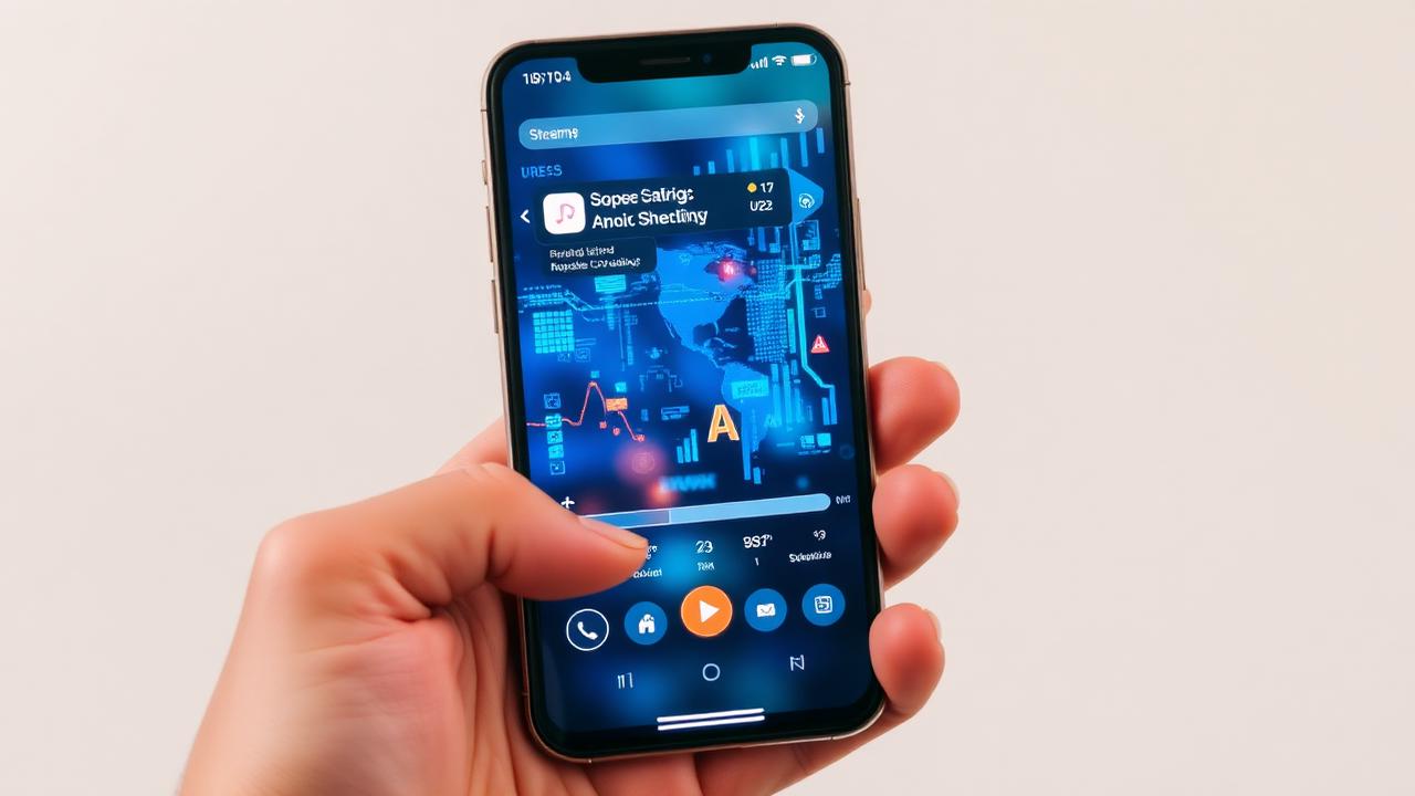 Smartphone in de hand met dataverbruik in beeld